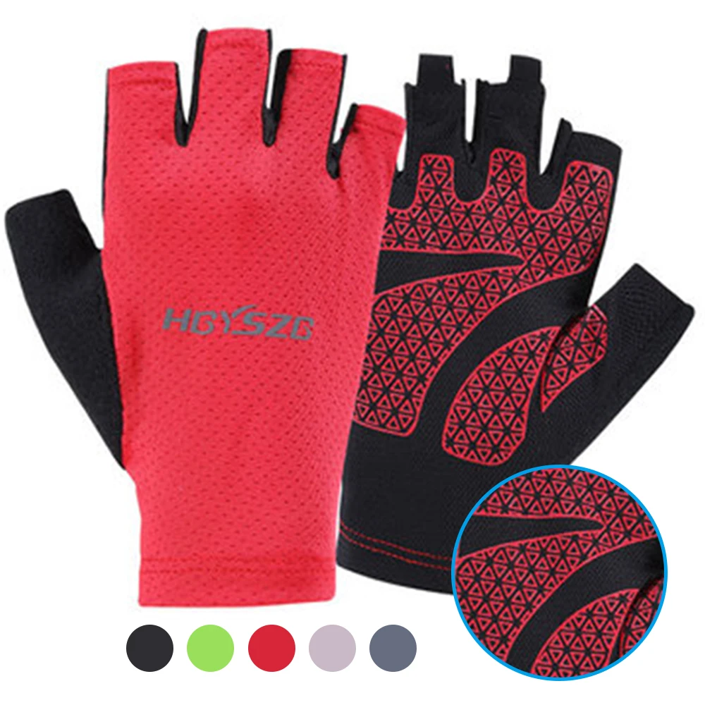 Breaking Wind-Guantes de medio dedo para Ciclismo, manoplas antideslizantes para bicicleta de carreras y carretera