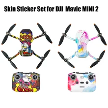 Mavic Mini 2 cilt su geçirmez etiket vücut kaplama çıkartmalar DJI Mini 2 aksesuarları Drone vücut uzaktan kumanda etiket seti