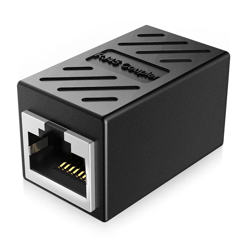 RJ45 Coupler Network Ethernet Dual Straight Head Lan Cable Joiner Coupler RJ45 CAT 5 5E 6 6a Extender Network Cable Connector (2)