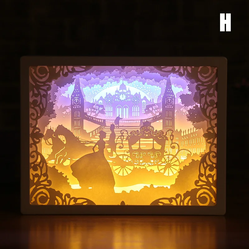 Online Neuheit Nachtlicht Totoro Papier cut Atmosphäre Lampe 3D Papier Carving Kunst Dekoration Lampe USB Power für Wohnzimmer schlafzimmer NDS