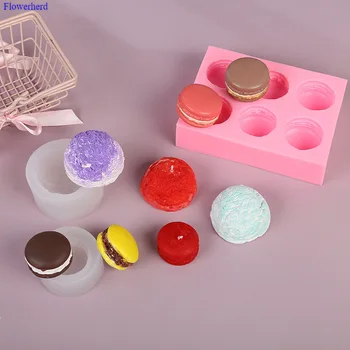 

DIY Creative Candle Macarons Mold Ice Cream Shape Diffuser Scented Candle Silicone Mold Fondant Cake Mold Handmade Soap Mold