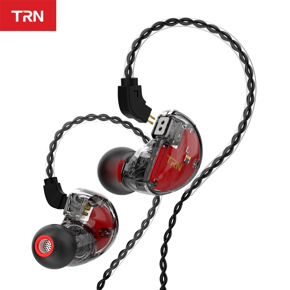 TRN V30 2BA 1DD гибридные наушники вкладыши IEM Hi Fi Monito спортивные с 3 разъемами 2