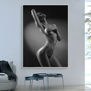 

Posters and Prints Wall Art Canvas Painting Fashion Art Photo of Elegant Nude Model Pictures for Living Room Home Decor No Frame
