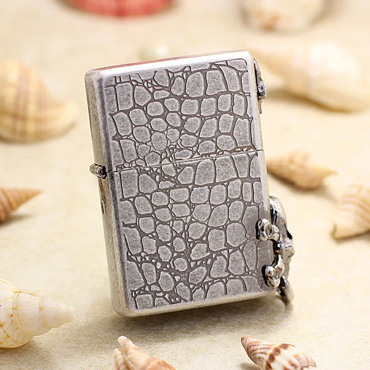 Оригинальная зажигалка Zippo медная ветрозащитная 3D Зажигалка в виде черепа старая