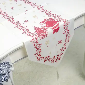 

Christmas Table Runner Art Printing Flag Christmas Table Decoration Tablerunner DiningRoom Xmas Home Textile Decoration De Table