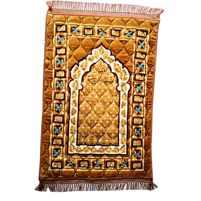 Drop Shipping 80*120cm Thicken Prayer Rug Kneeling Mat for Muslim Islam Prayer Door Floor Mat Carpet
