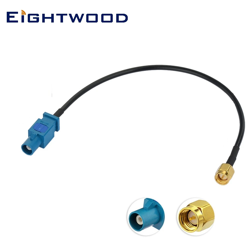 

Eightwood Car GPS DAB Radio Antenna Adapter Fakra Z Male to SMA Male Connector RG174 Coaxial Cable 20cm 8'' Pigtail