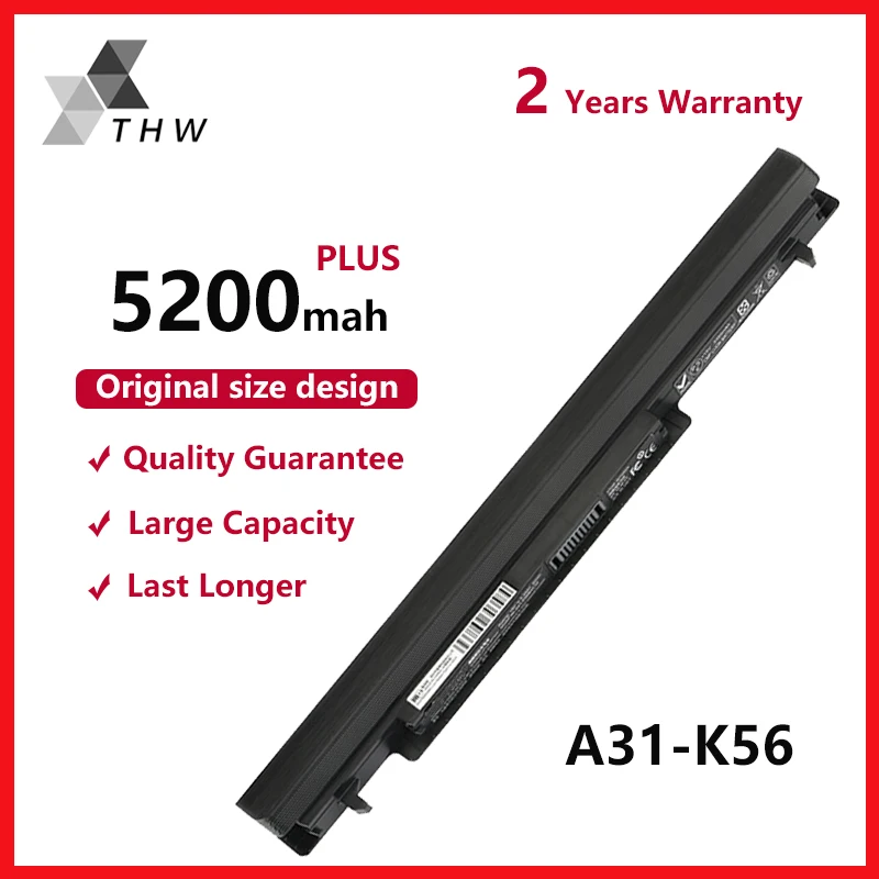 THW A31-K56 Аккумулятор для ноутбука Asus A32-K56 A41-K56 A42-K56 K56C K56CA K56CB K56CM K56V A56C A56CM A56V серии |