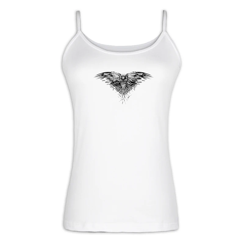 jfSingletS2207W Игра престолов Брэндон Старк трёхглазая ворона все мужчины должны помереть олень дамы сексуальный жилет майка хлопок на бретельках Топы подарок - Цвет: jfSingletS2207W