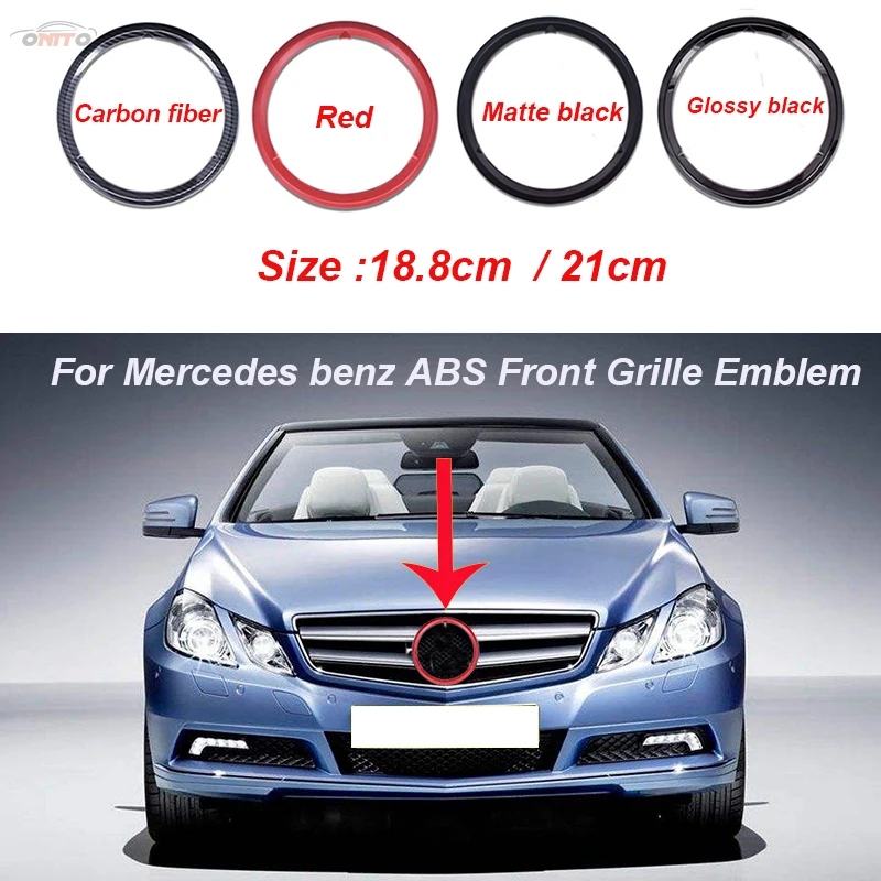 

Decoration ABS Star Style 18.8cm 21cm Auto Front Grille Emblem Badge for Mercedes-Benz C200 E300L A B C E CLA GLA GLC GLE G