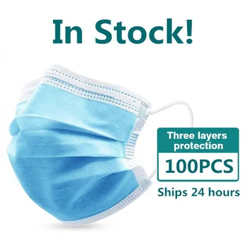 

In stock! Fast Delivery! High Quality Non Woven Disposable Face Mask 3 Layers Anti-Dust Face Masks Ear loop Mouth Mask Safety