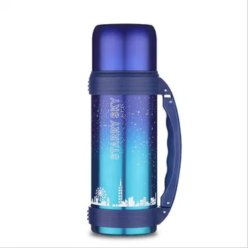 

1.2L Starry Sky Personality Travel Pot High Capacity Thermos Water Cup Outdoor Travel Bottle Stainless Steel Thermos Cup