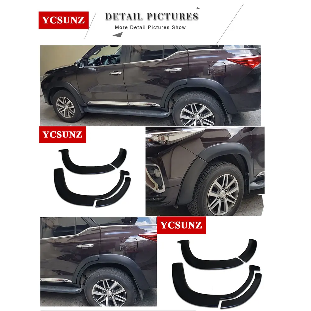 Колесные арки крылья вспышки для Toyota Fortuner Hilux SW4 2016 2017 2018 2019|fender flares|fender flares for