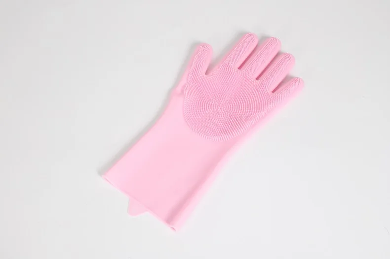 Kitchen Useful Product Silica Gel Wash Dishes Gloves Multi-functional Cleaning Gloves Silica Gel Glove Brush Household Magic Glo