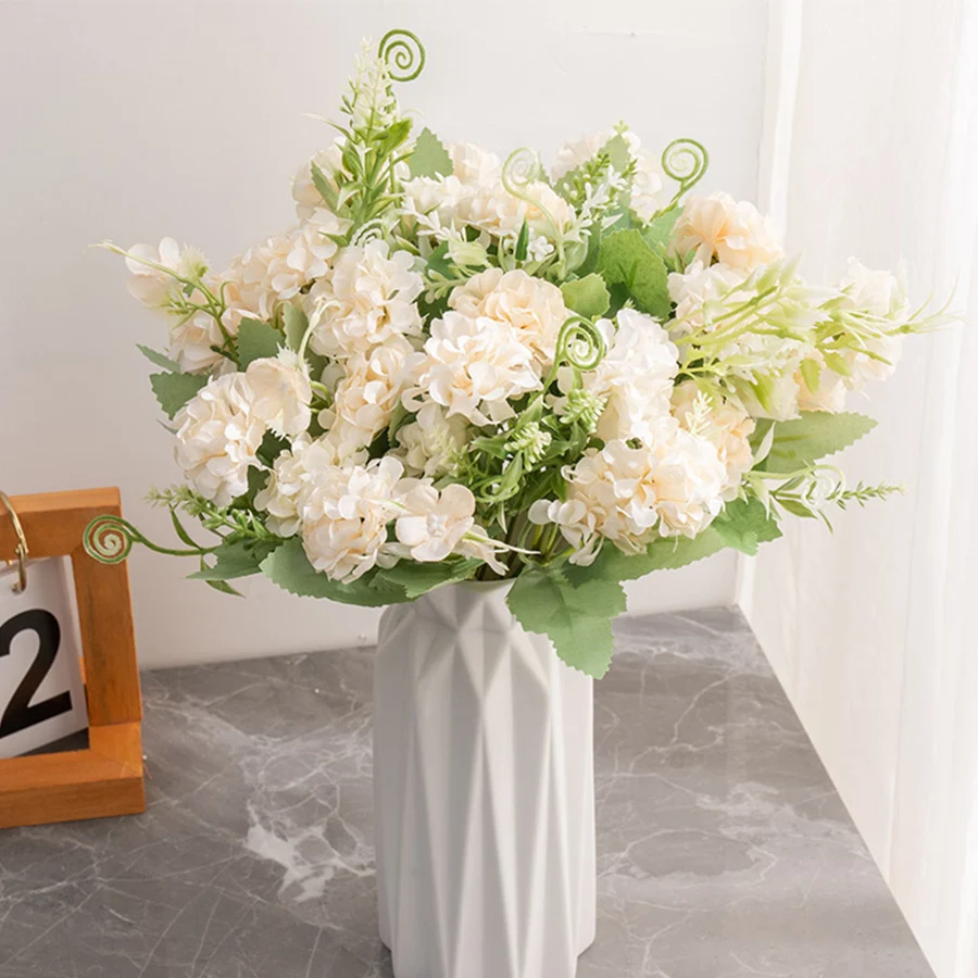 Blue Beautiful Artificial Flowers High Quality Small Flower Ball