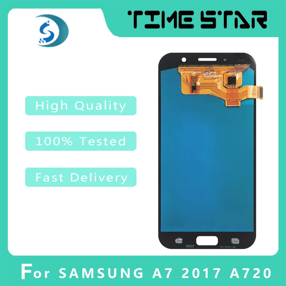 100% протестированный ЖК дисплей для Samsung Galaxy A7 2017 A720 A720F SM сенсорный экран