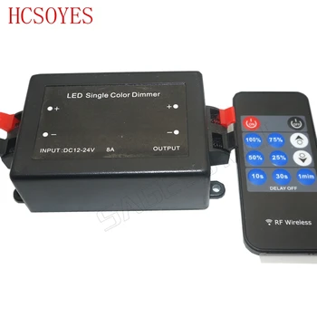 

DC12V-24V Mini 11key RF Wireless Remote Brightness Dimmer Switch Controller for 5050 3528 2835 Single Color LED Strip Light Tape