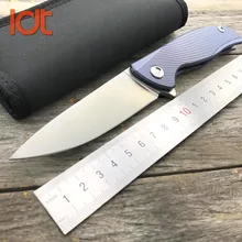 LDT Bear F95 Icebreaker Folding Knife D2 Blade Titanium Handle Pocket Survival Knife Outdoor Camping Hunting Knives EDC Tools