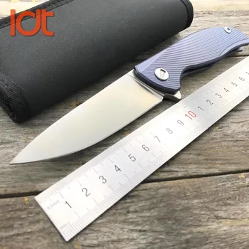 

LDT Bear F95 Icebreaker Folding Knife D2 Blade Titanium Handle Pocket Survival Knife Outdoor Camping Hunting Knives EDC Tools