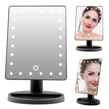 

3 colors LED Makeup Mirror 24LED 10X Manifying Cosmetic Mirror Touch Screen Battery / USB Power Supply Desktop Mirror Cosmetic
