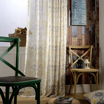 

Factory Direct Curtain Cloth Modern Simple European Curtains for Living Room Bedroom Printing Window Yarn Fabric Fixed Width