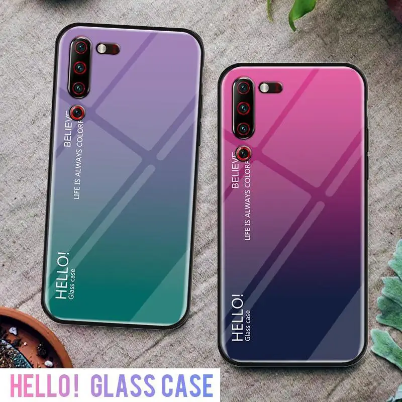 Чехол из закаленного стекла для Lenovo Z6 Pro Lite чехол с градиентом задняя крышка Z5S Z6lite