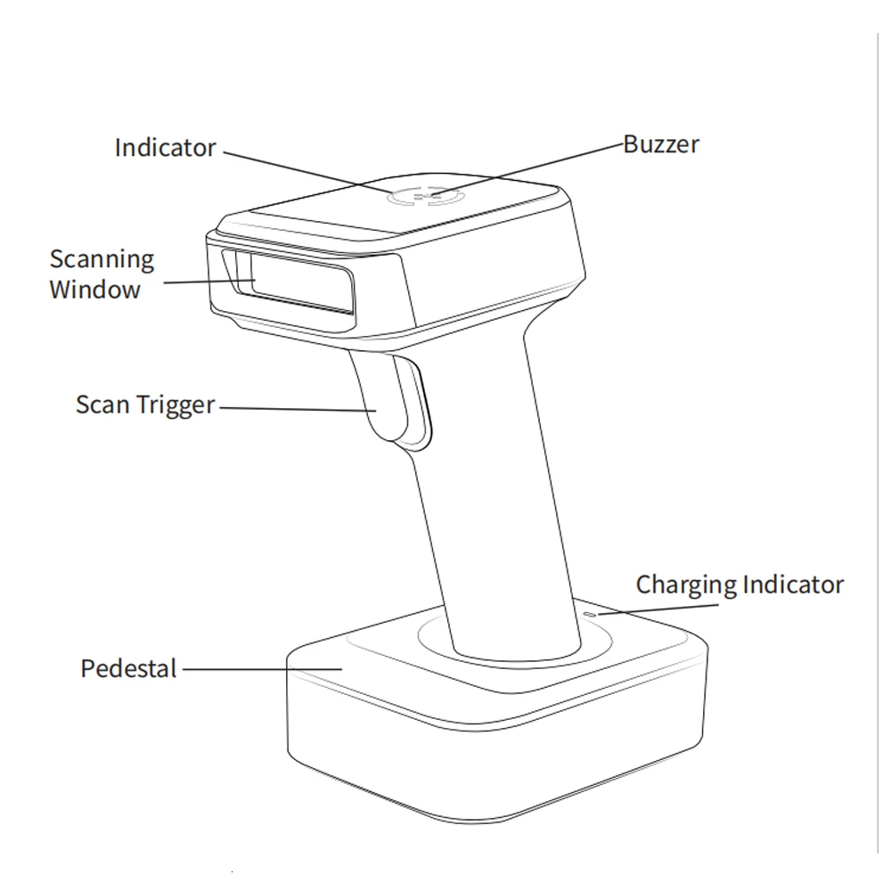 Leitor de Código de Barras qr sem Fio com Fio Isyzonepos Bluetooth Scanner Imagem Portátil Suporte Pdf417 Matriz Dados 1d 2d 8 scanner qr sem fio com fio 1d