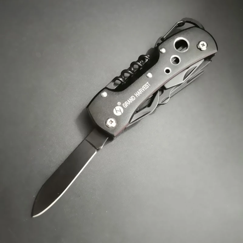 Титановый Черный Многофункциональный швейцарский нож для кемпинга выживания