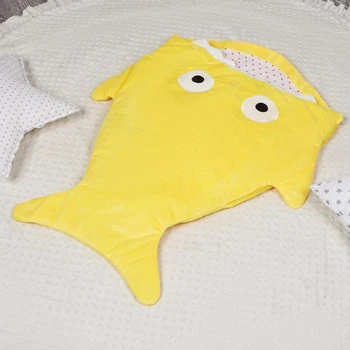 

Blanket (envelope) for children Baby I "Shark" yellow color, 48 * 83 cm, polyethylene cover, hl lining. 4357238