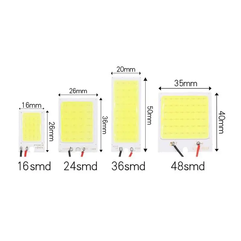 T10 C5W COB 16 24 36 48SMD Белая светодиодная лампа для салона автомобиля номерного знака
