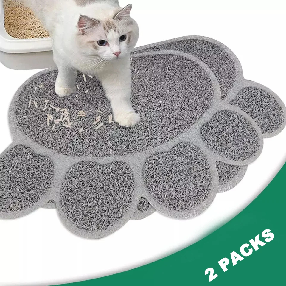 2 uds impermeable gato Mat arena para mascotas doble capa de trampas de arena de la Caja y gatos para mascotas producto cama para gatos Accesorios
