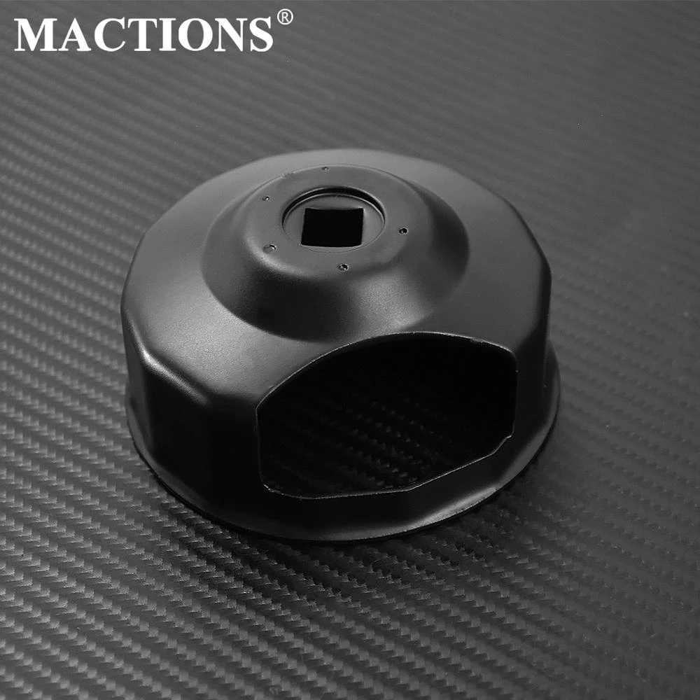 Motorcycle Steel Oil Filter Wrench End Cap Style 76mm Black For Harley