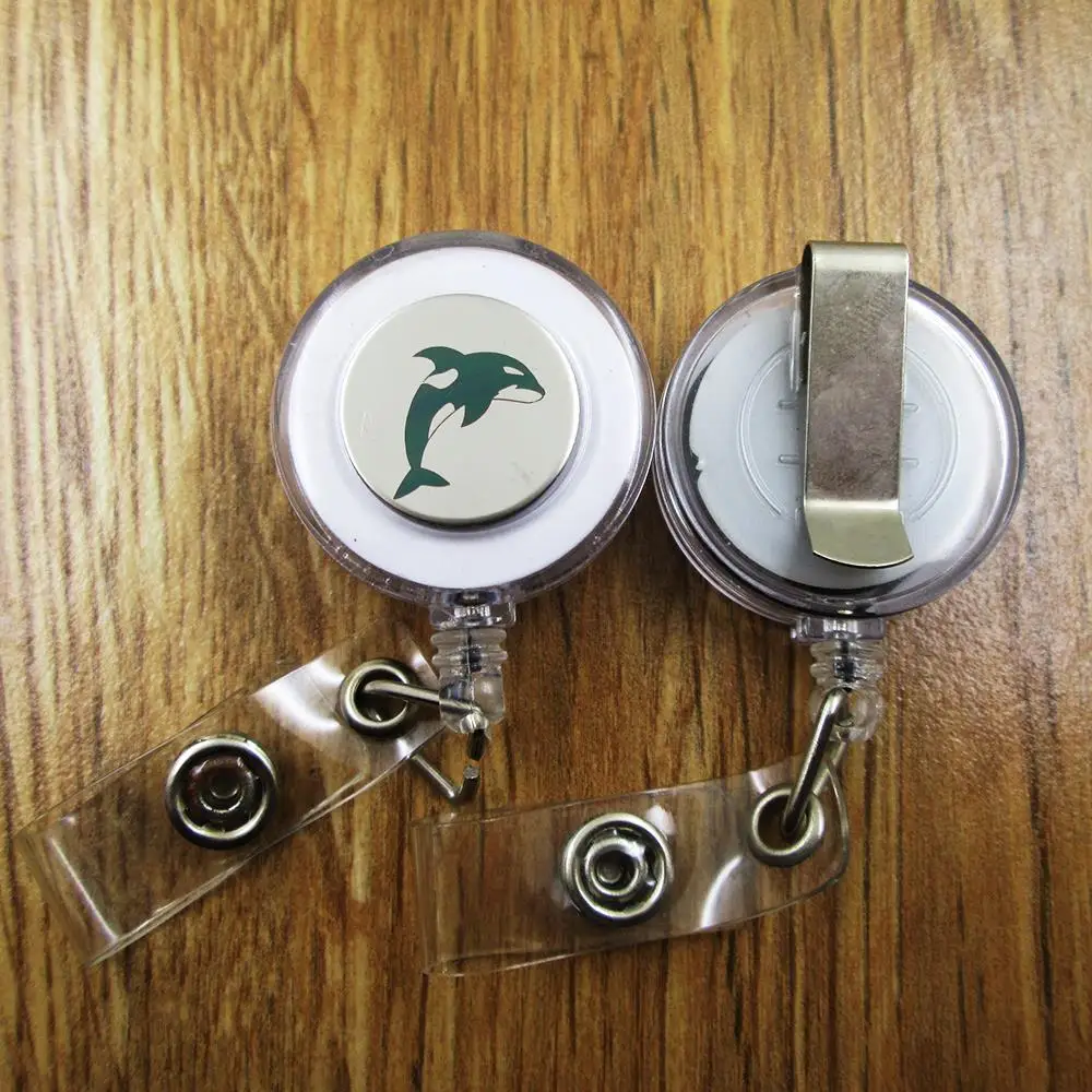 Orca ID Badge Reel подарок для Него/ее друга семьи выдвижной recoil id бейдж держатель РАБОТА