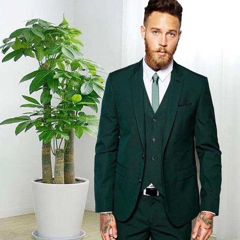 Latest Coat Pant Designs Dark Green 