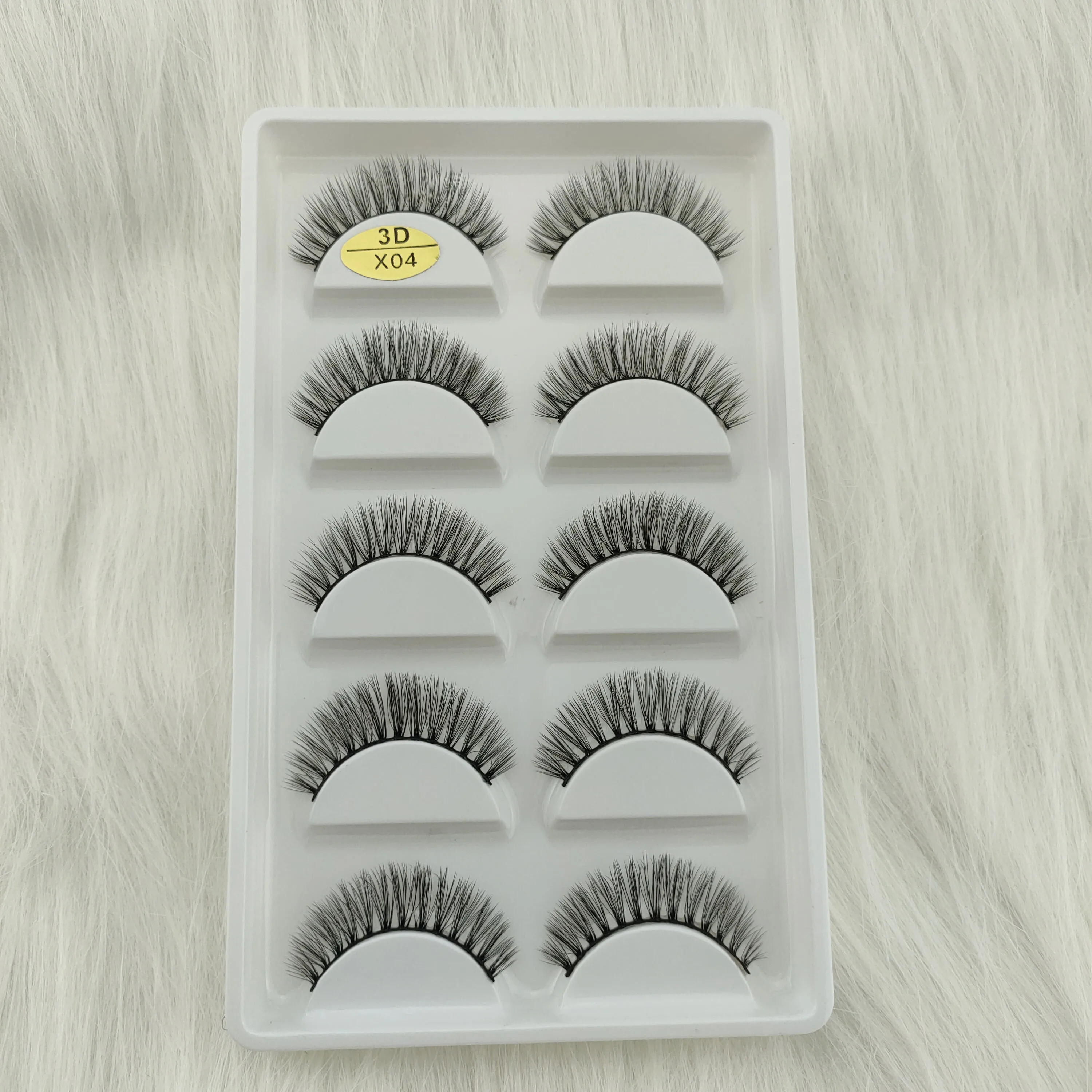 5 Paia Di Ciglia Finte Di Visone Naturali Incrociate Fatte A Mano - Foto 7