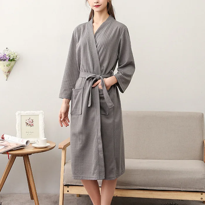 Для женщин/Для мужчин кимоно халаты пижамы спа Халат одежда для сна Ночная сорочка унисекс AIC88