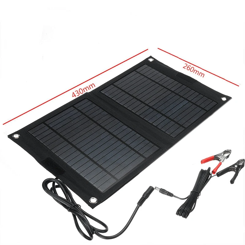 New Portable 25W Dual Usb Solar Panel Mobile Sun-Power Battery Power Car Charger Dc12V/5V