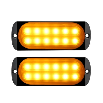 

10pcs 12V 36W Yellow 12LED Car Truck Fog Light Lamp Off-Road Safety Urgent Signal Car Light With Nuts Screws Protective Pad