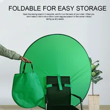 

Green Screen Backdrops Photography Background Portable Fold Reflector for Live Broadcast YouTube Video Studio Round