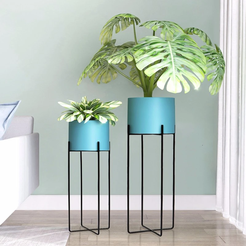 

Art Flower Iron Rack Modern Simplicity Flowerpot Indoor Landing Type Chlorophytum Potted Plant Shelves