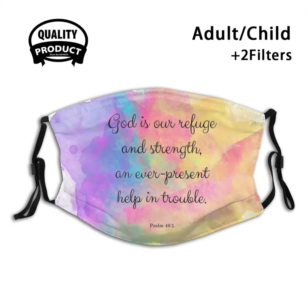 

Маска для лица с Псалом 46: 1, с текстом Библии