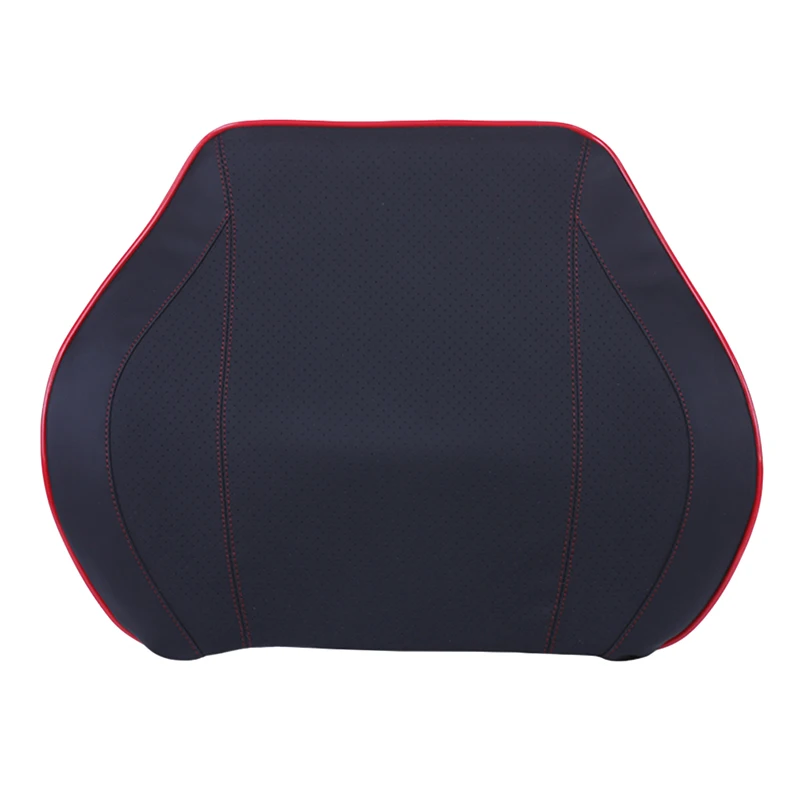 PU Black red 2 Автомобильное сиденье, Массажная подушка для головы и шеи, Автомобильная подушка с эффектом памяти, подголовник для шеи, чехол для автомобиля, подушка для сиденья, аксессуары для подголовника - Цвет: PU Black red 2