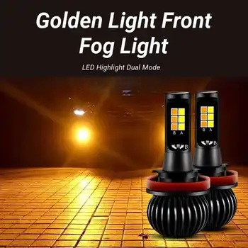 

2pcs LED Fog Lights Bulbs 35W 9005 9006 H7 H11 H8 H3 880 H4 LED Ice Blue and Gold Car Fog Lights Lamps Aluminum Alloy Car lamp