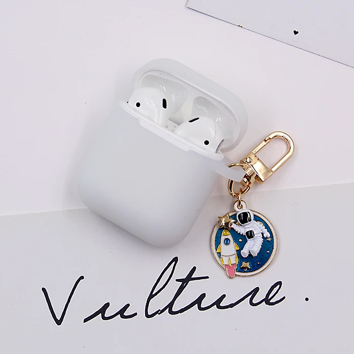 A7 For Airpods Case Rabbit beer fruit Bluetooth Wireless Protective Cover For AirPods Silicone Charging Box Case beautiful Keychain - Цвет: A7