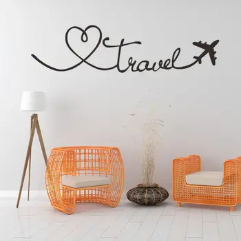 

Wall Stickers Travel Themed Quote Words Wall Decal DIY Self-Adhesive Removable PVC Home Decor Stickers