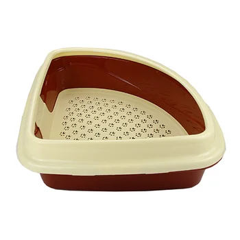 

Dogman Dogman corner tray for cats TRIPLEX with frame and mesh brown