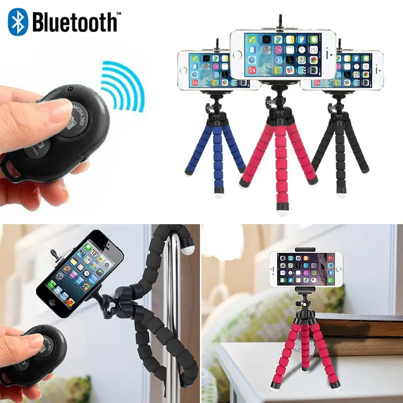 Универсальный беспроводной штатив Bluetooth с дистанционным управлением, гибкая камера для телефона с осьминога, селфи-палка, Крепление для штатива, Кронштейн для мобильного телефона