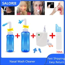 Nettoyant pour le nez, protège le nez, nettoie et humidifie, rince les Sinus, traitement de la rhinite allergique, Neti Pot, 500ML/300ML/70ML, pour enfants et adultes