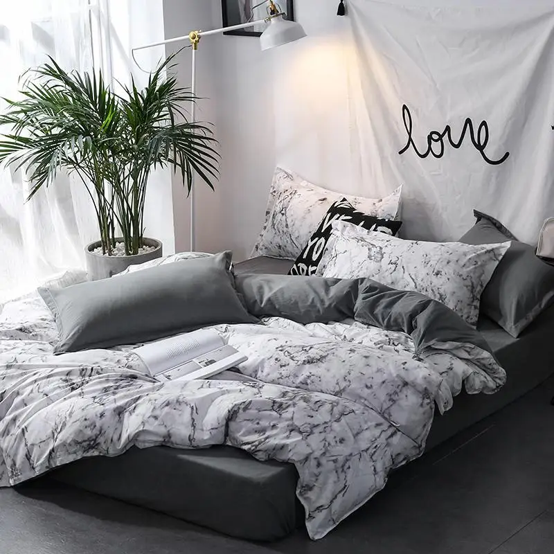 45 bedding set 3pcs bed linen Queen King nordic duvet cover Quilt Cover Bedclothes Pillow case Home decor Textile | Дом и сад