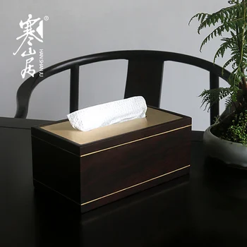 

Storage Square Wooden Tissue Box Holder Container Napkin Toilet Tissue Holder Retro Rolling Servilletero Tissue Boxes BY50TB